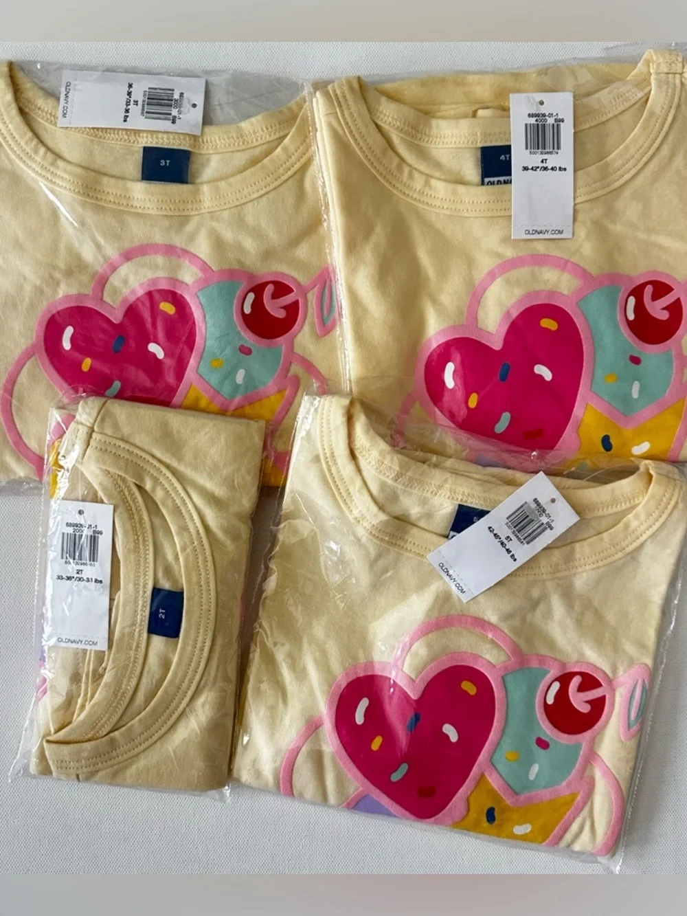 Old Navy Yellow Birthday Graphic Tee with Ruffle Sleeves